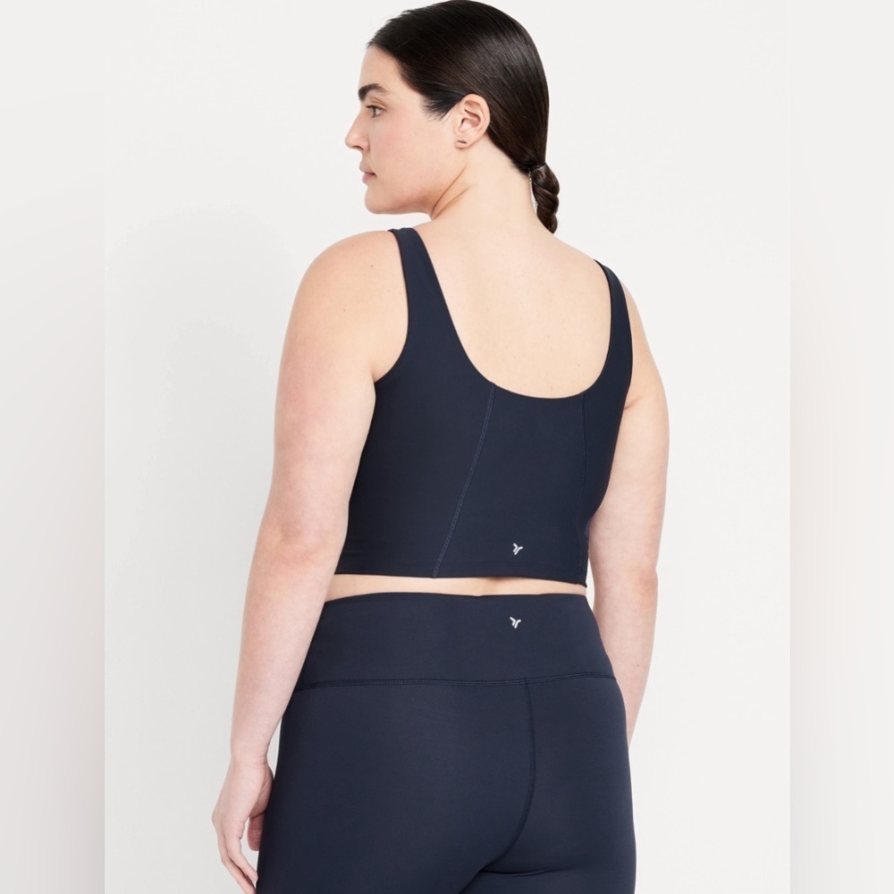 NWT! Navy Blue Light Support PowerSoft Longline Sports Bra 🚦 - Picture 6 of 10
